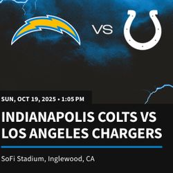 COLTS VS CHARGERS - 6th Row: Club Level Seats