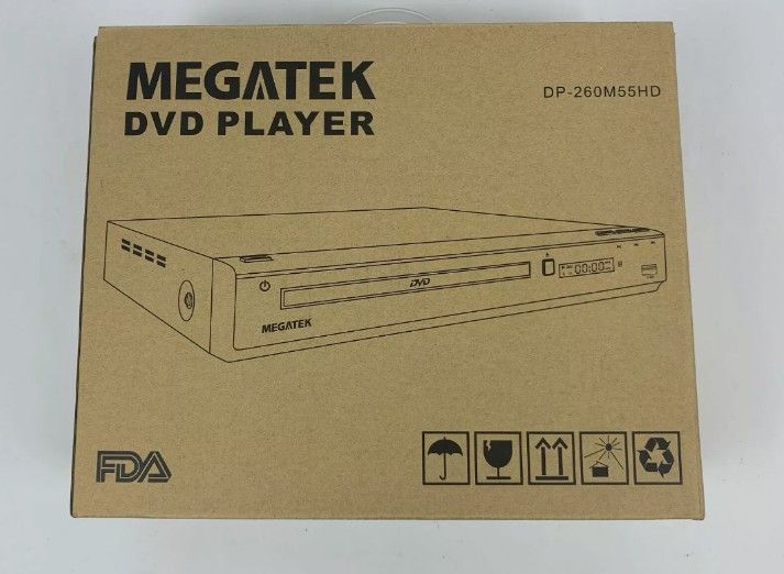MEGATEK DP-260M55HD DVD Player - HDMI Full HD 1080p Upscaling, USB Port