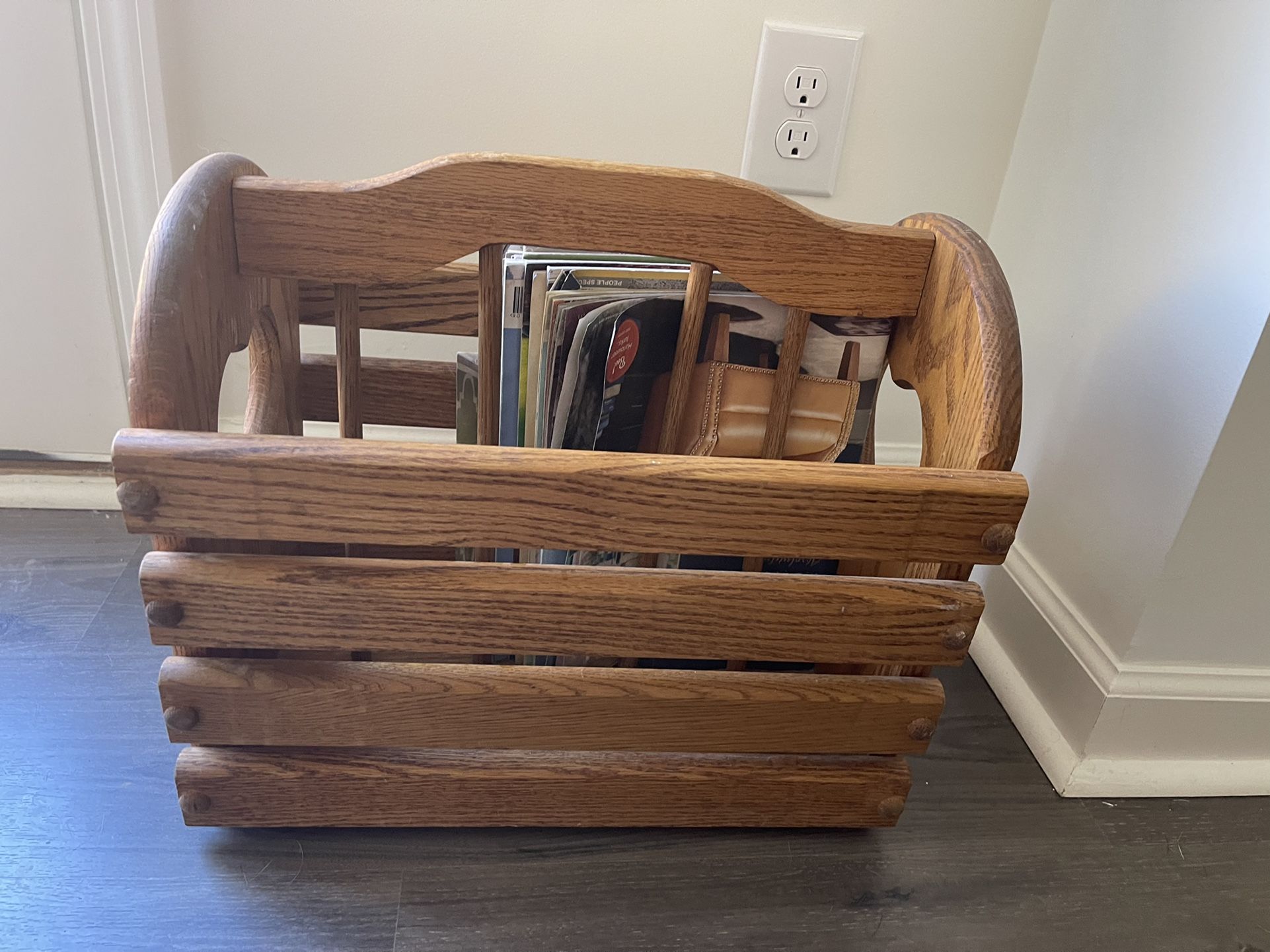 Solid Oak magazine Rack