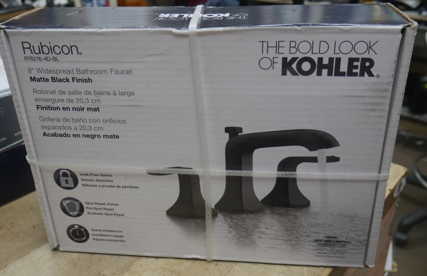 KOHLER R76216-4D-BL Rubicon Widespread Bathroom Sink new.