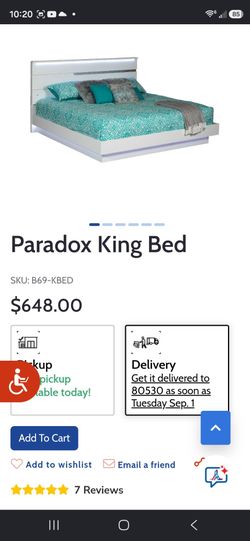 Paradox King Bed Frame White