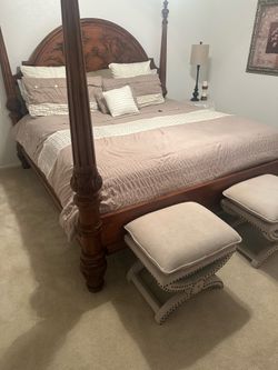King Size Bed with Frame & Mattress