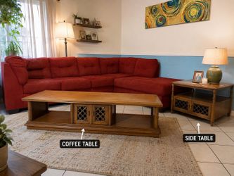 Matching Wood Coffee Table & End Table Set – Storage & Classic Style