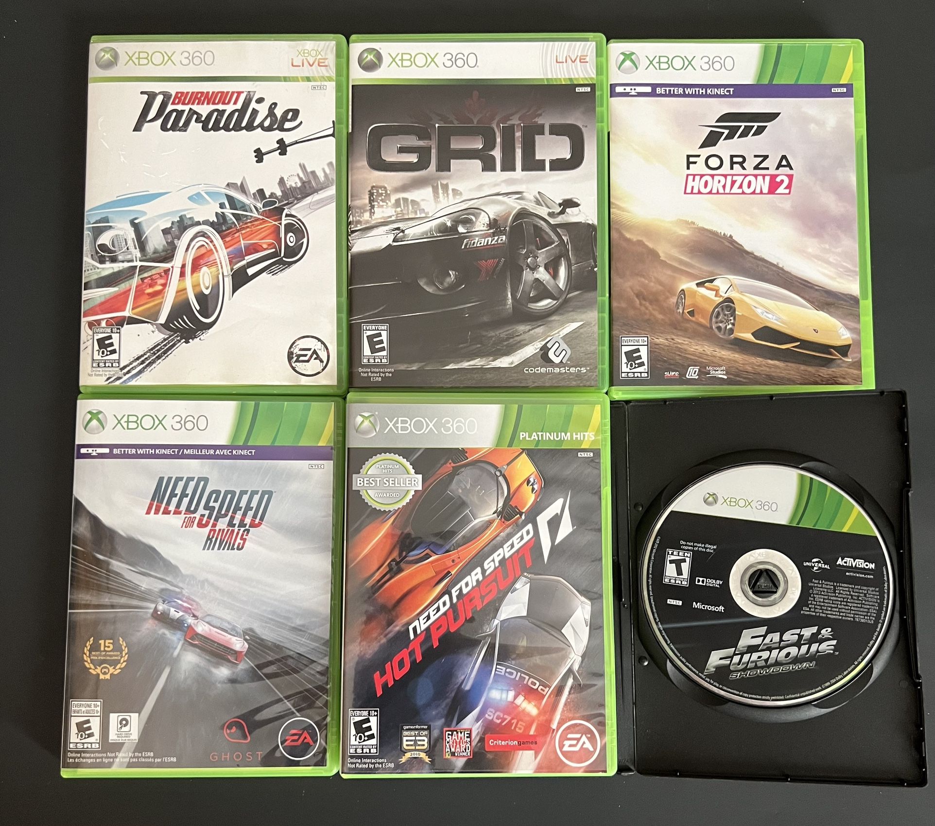 Xbox 360 Racing Game Lot (6)