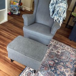Wingback Chair & Ottoman
