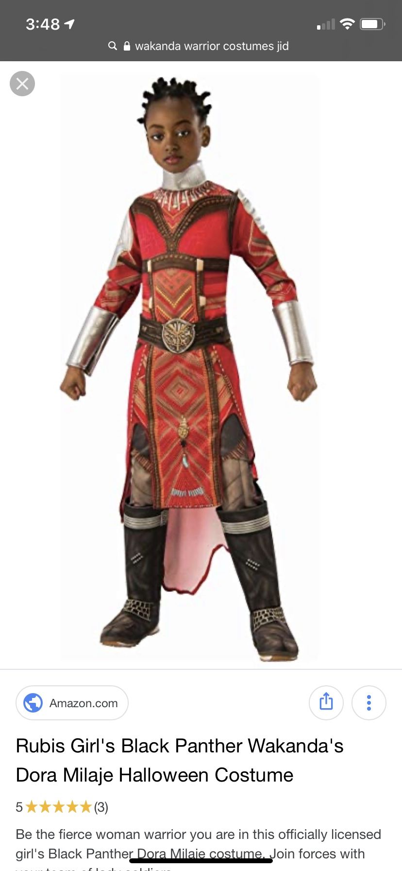 Black panther wakanda warrior costume kids
