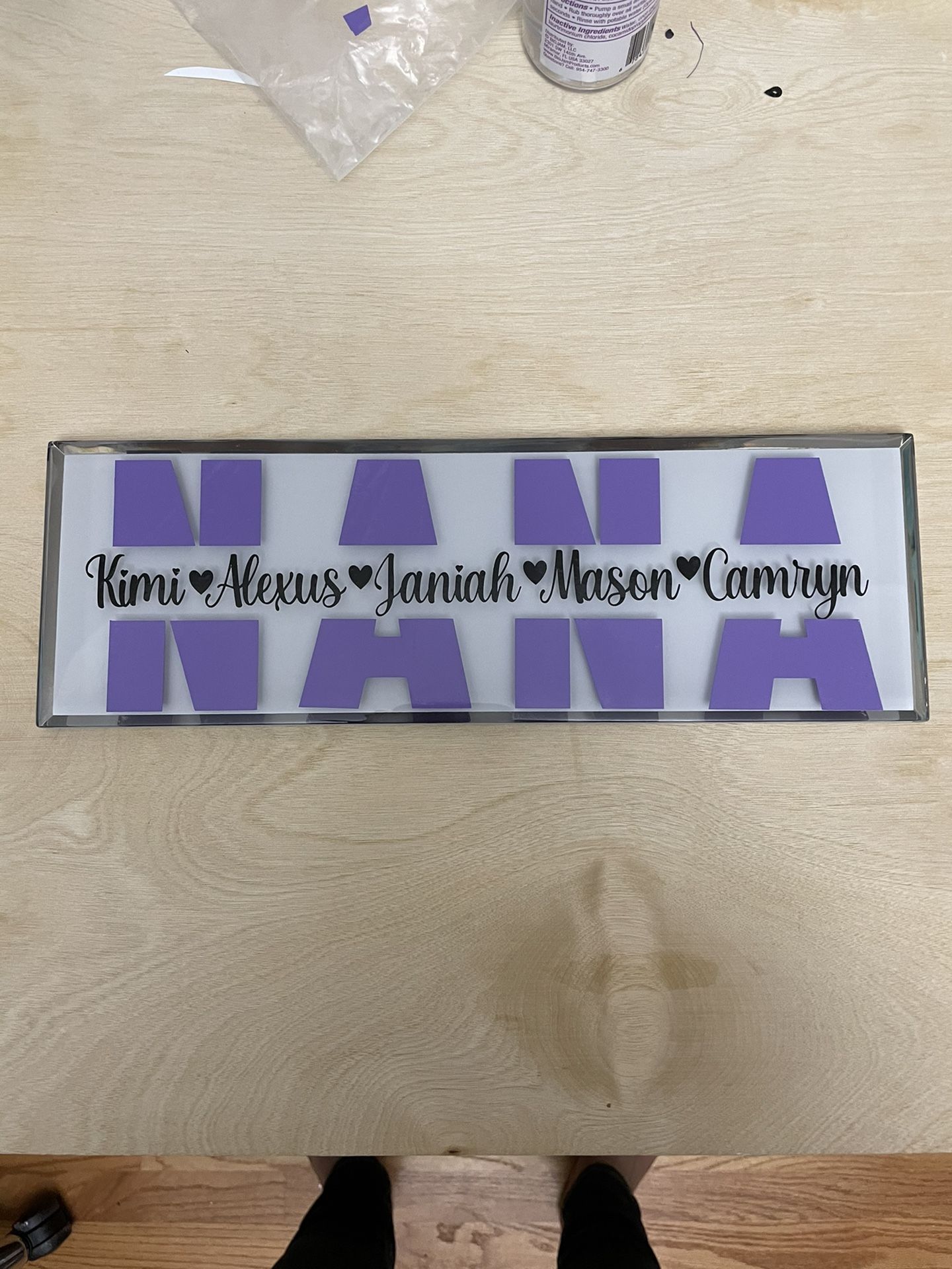 Personalized Name Plate (Glass) Mother’s Day Gift