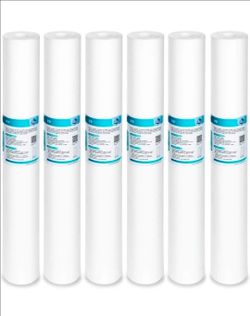 6-Pack Melt Blown Sediment Filter Cartridge 5 Micron 20x2.5 MPP-F20-5