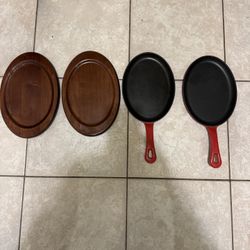 Cast Iron Fajita Skillet Set