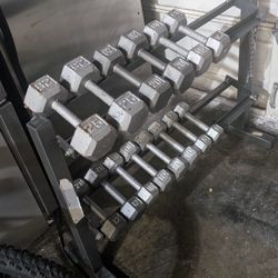 Dumbbell Set With Rack $300