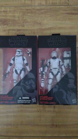 Star Wars The Black Series set First Order Storm Trooper and First Order Flame Thrower