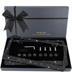 Bling License Plate Frame for Wome( Black)