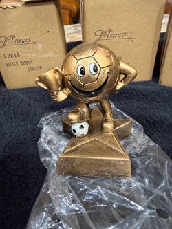 Soccer trophies, get all eight, brand new, little kids, one price