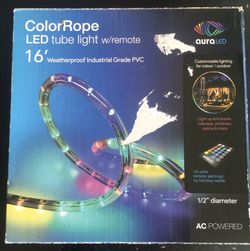 16’ Multicolored, LED, Indoor-Outdoor, Rope Light With Remote