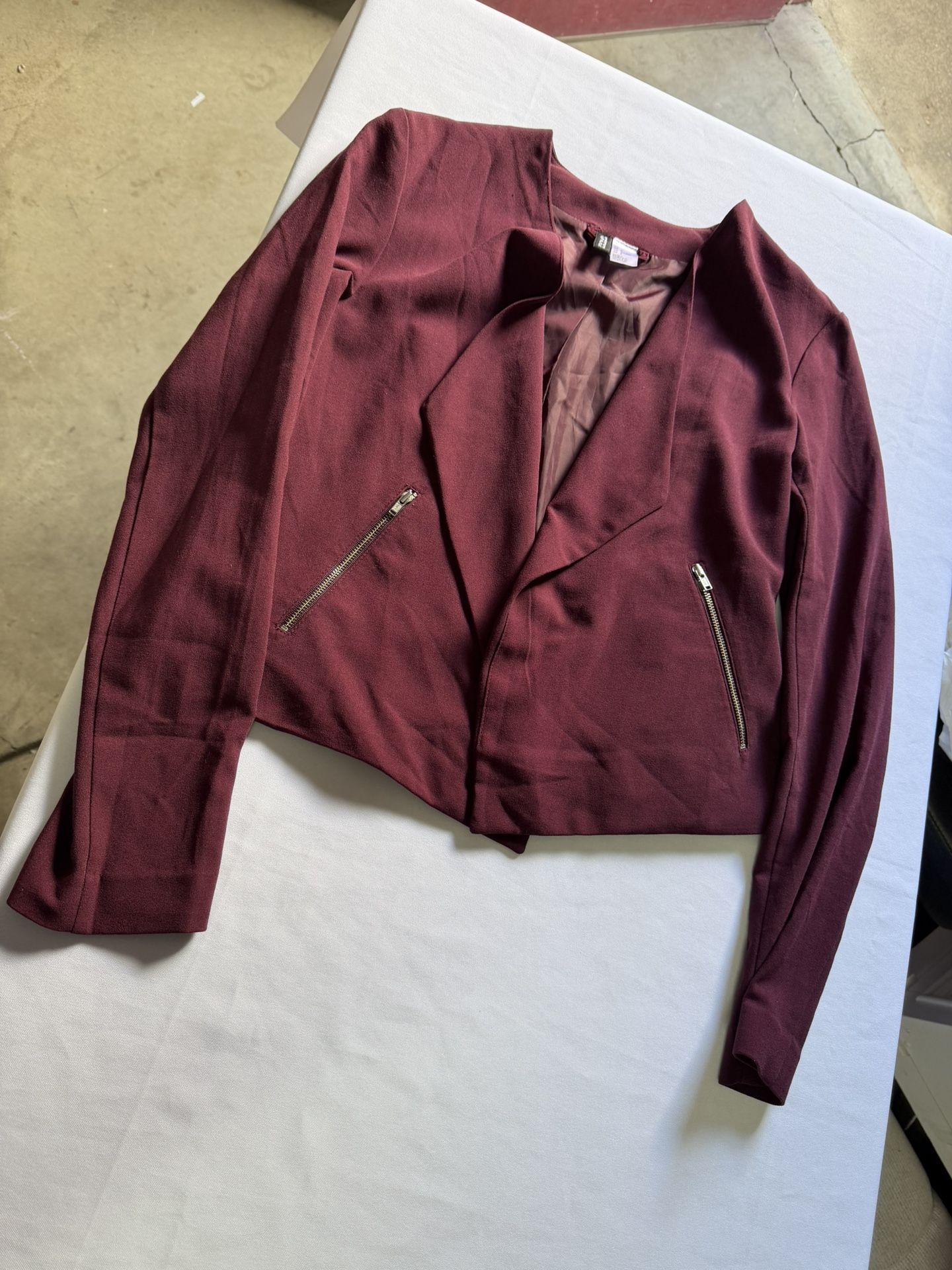 Burgandy Divided Cardigan