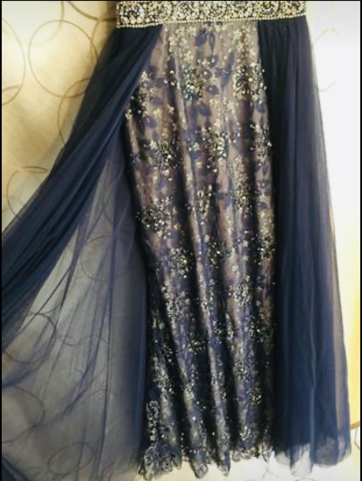 elegant Long Dress blue M/L