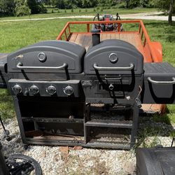 Smoke Hollow Charcoal and Gas Grill with Side Burner & Smoker Side - Works