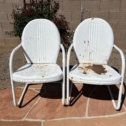 Vintage Metal Patio Motel  \ Hotel Chair \ Chairs
