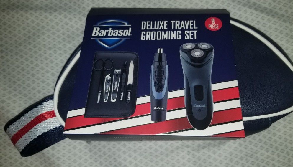 Barbasol 9 Pc Travel Grooming Set