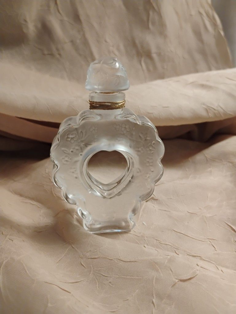 Vintage LALIQUE NINA RICCI Heart Shaped Perfume Bottle