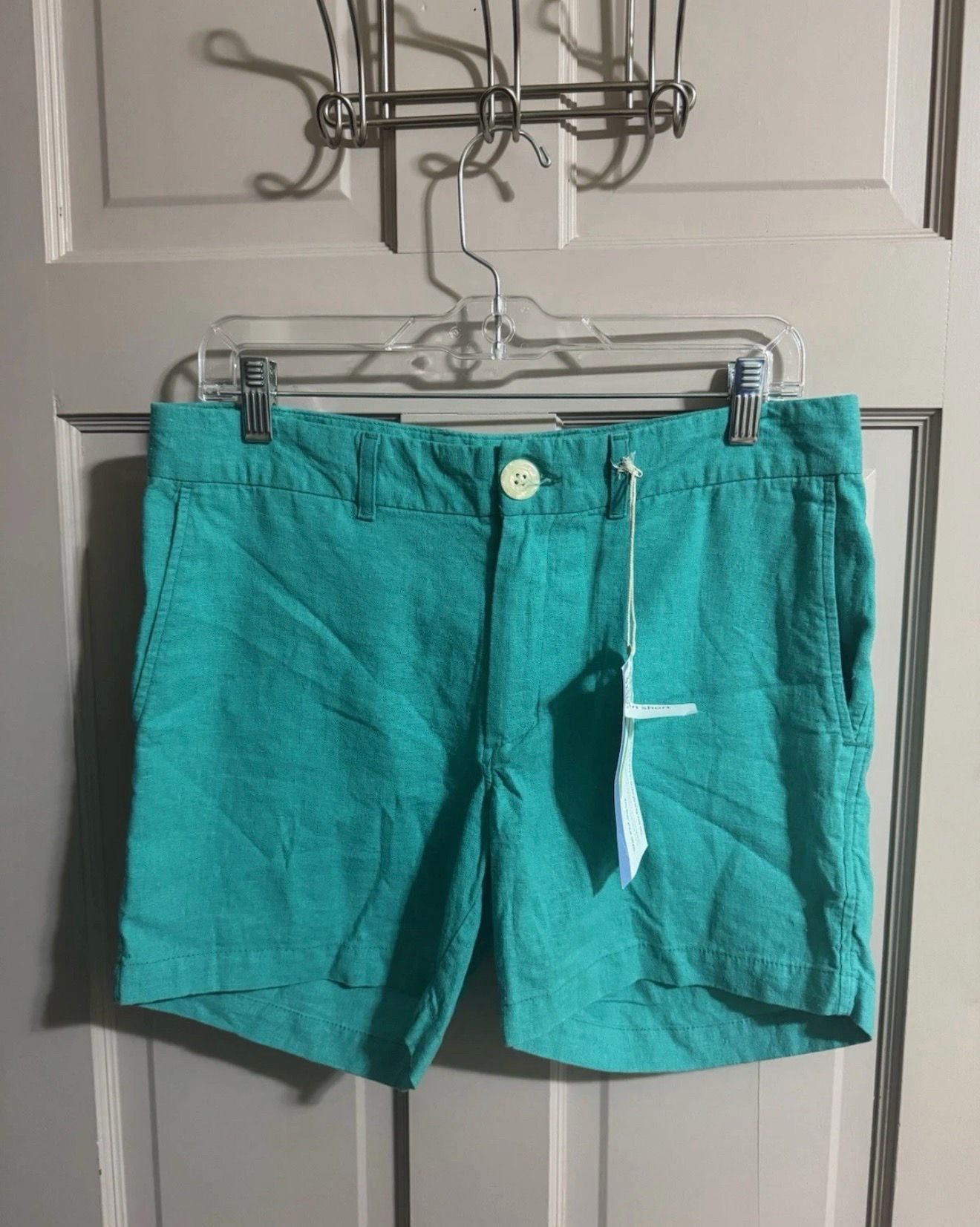 Men’s Linen SeaplaneShorts Size Small Made In USA NWT Teal Waist 32 Made In USA