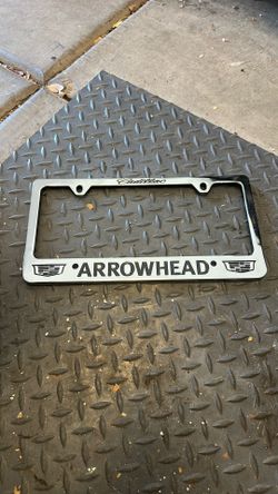 Arrowhead Chrome Cadillac License Plate Frame