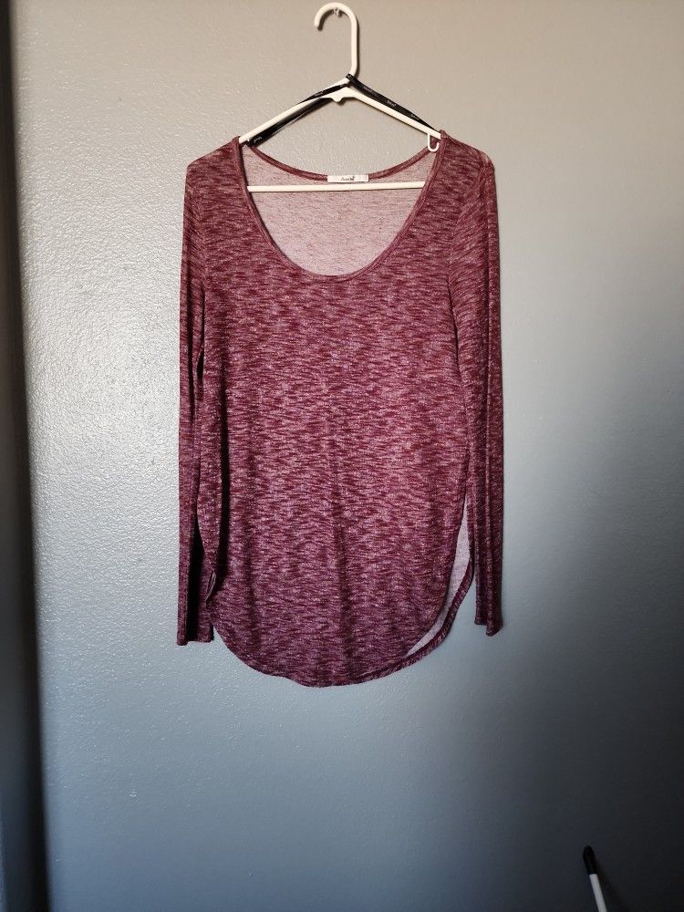 Burgundy Tunic Shirt Size Small