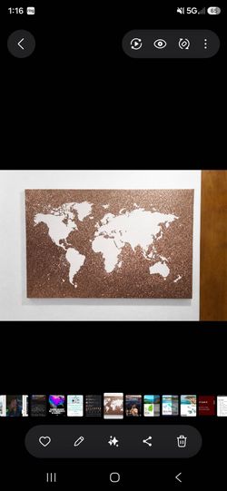 World sparkle wall art $25