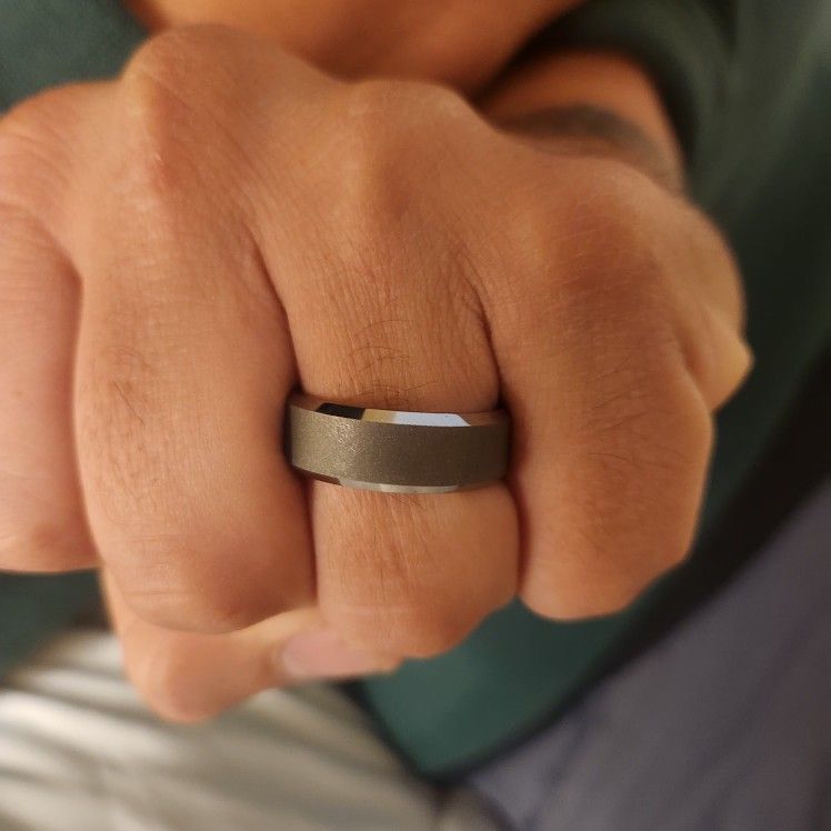 Adore Mens Textured Wedding Band 