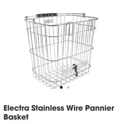 New  Electra Stainless Wire Pannier Basket.         OBO