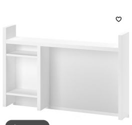 White Headboard with Built-In Shelves
