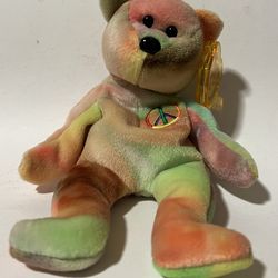Ty Beanie Baby – Tie-Dye Peace Bear