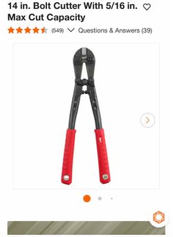 14 in. Bolt Cutter With 5/16 in. O Max Cut Capacity