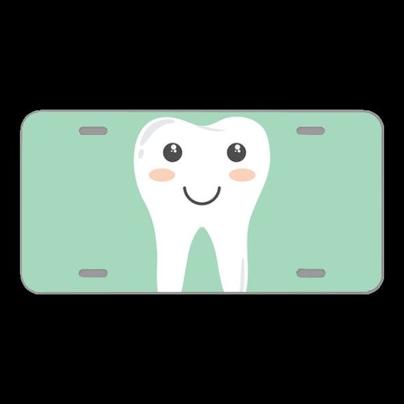 License Plate Novelty Car Front Teeth Cartoon Hygiene Cleaning
