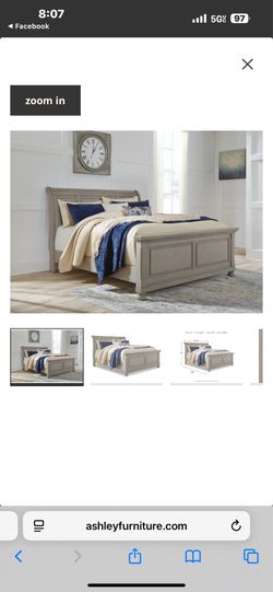 Ashley Furniture  Lettner Queen Sleigh Bed
