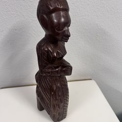 Wooden Handmade Statue Home Decor 11”