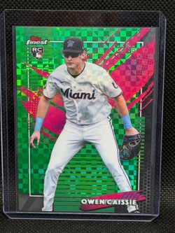 2026 Topps Finest Owen Caissie Green Mini Diamond /99 Rare (RC) Miami Marlins