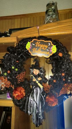Halloween witch wreath