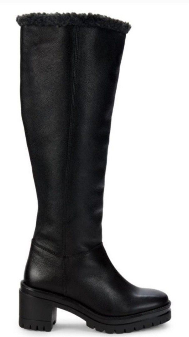 Collateral Leather & Faux Fur-Lined Knee-High Boots. Size 8. New. The price was $229. Please look at the pictures.