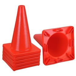 6-Pack Traffic Construction Road Hazard Reflective Orange Safety Cone 18"