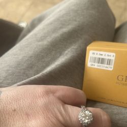 Sterling Silver Moissanite Ring