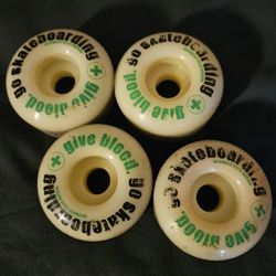 Used ATM Give Blood Skateboard Wheels (Set Of 4)