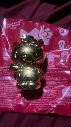 Hello Kitty Gold Chrome Burger King Toy Figure