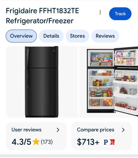 Frigidaire FFHT1832TE Refrigerator/Freezer