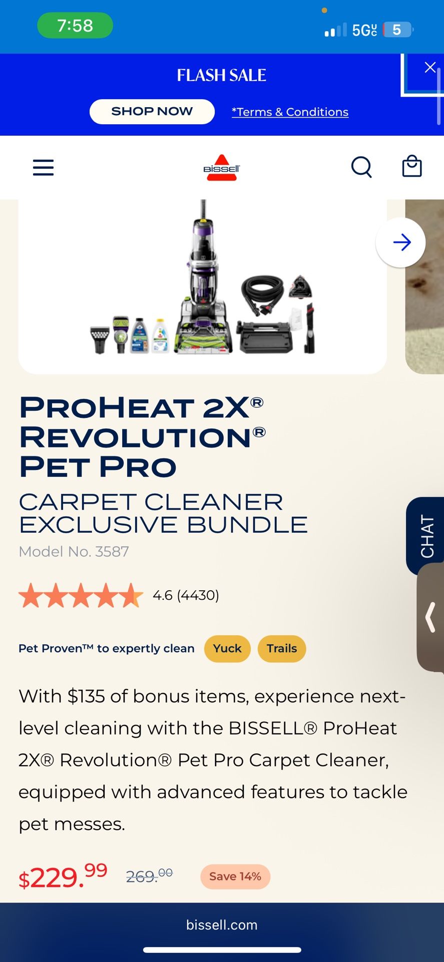 PROHEAT 2X® REVOLUTION® PET PRO CARPET CLEANER EXCLUSIVE BUNDLE