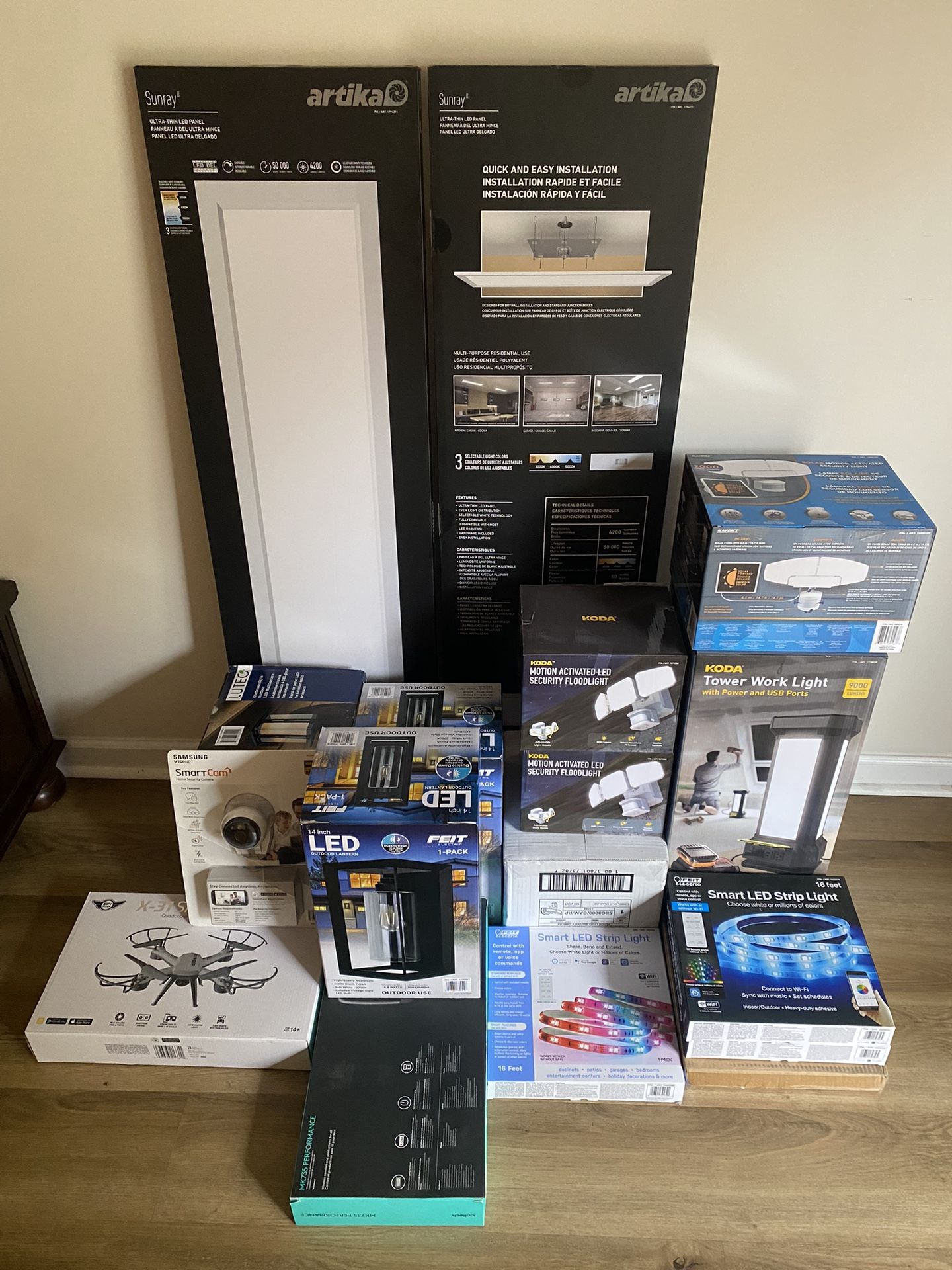 New LED Light Fixtures And Security Cameras. Sell and/or Install .