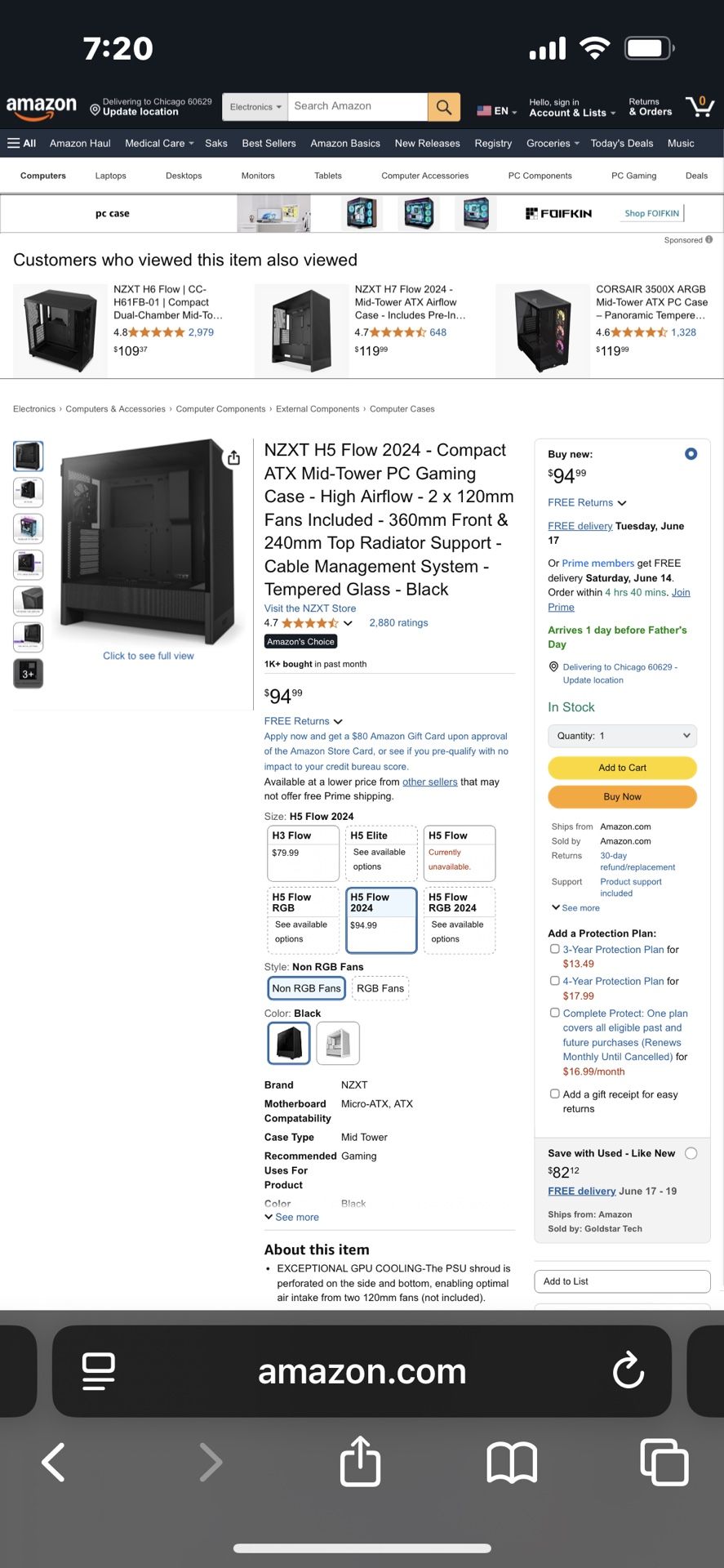 PC Gaming Case Airflow Tower