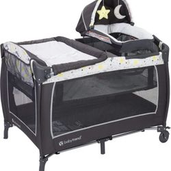 Baby Trend Lil Snooze Deluxe 2 Nursery Center with Changing Table, Twinkle Moon Pack N Play