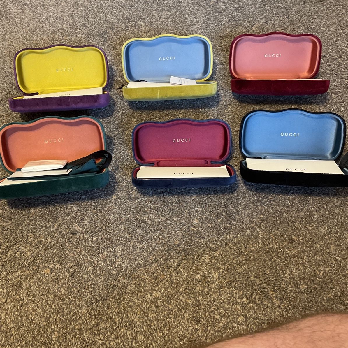 Gucci Eyewear Cases. All Colors. 