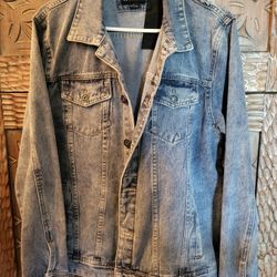 Women's Jean Jacket, Brand Waimea Sz Large Denim  Inside Pockets